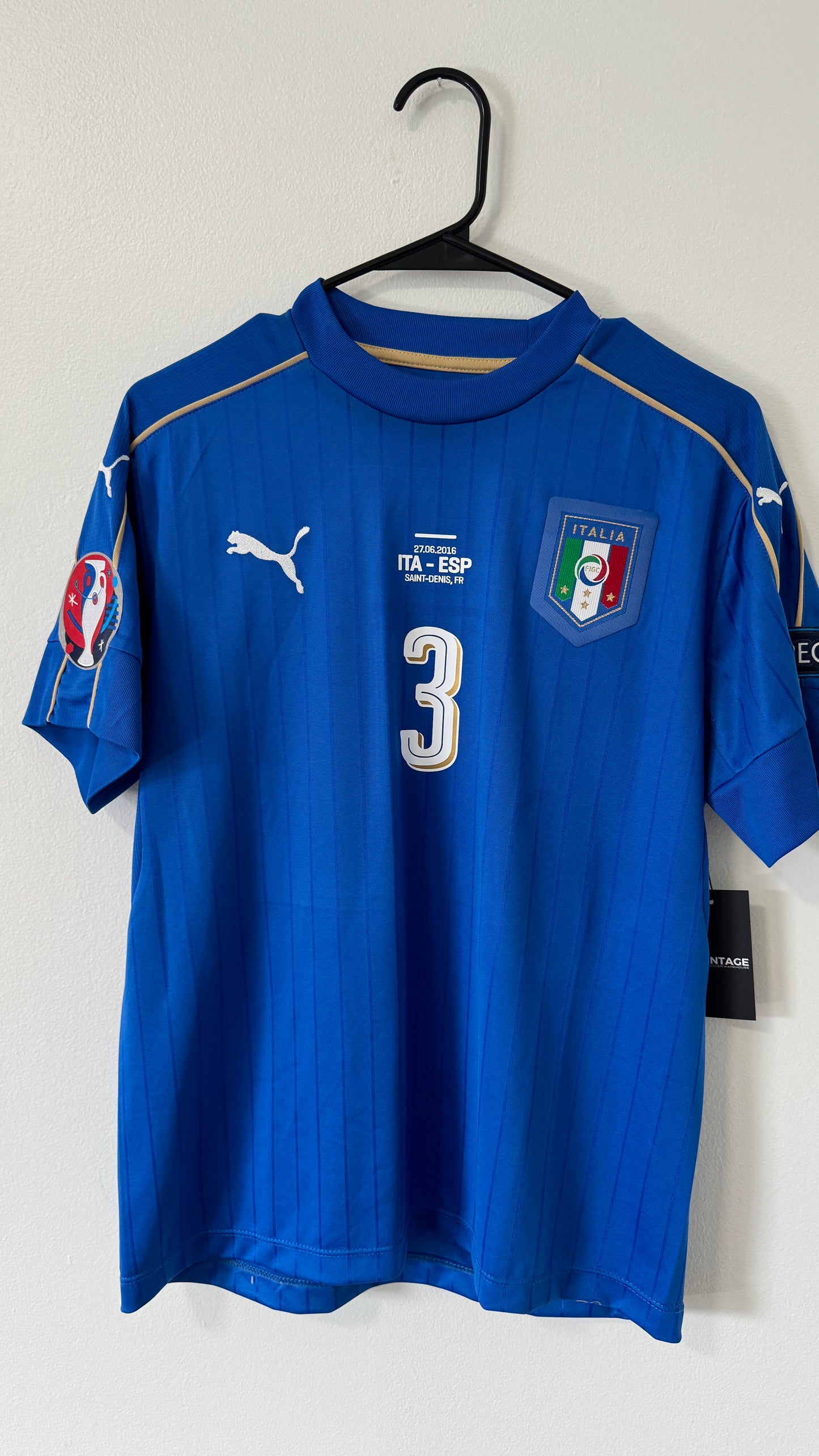 Italy Home Euro 2016 Chiellini #3