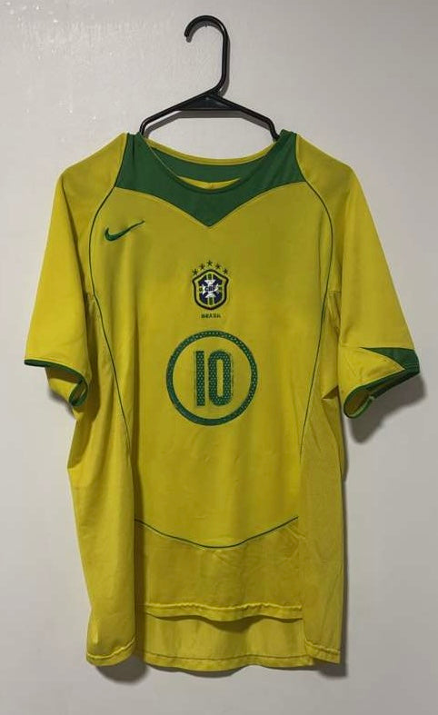 Brazil Home 2004/05 Ronaldinho #10