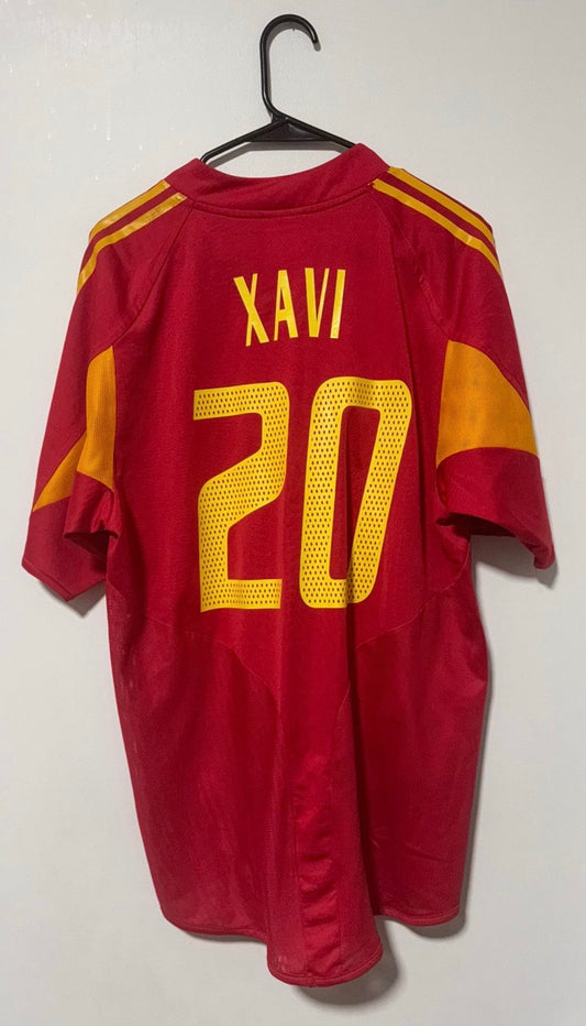 Spain Home Euro 2004 Xavi #20
