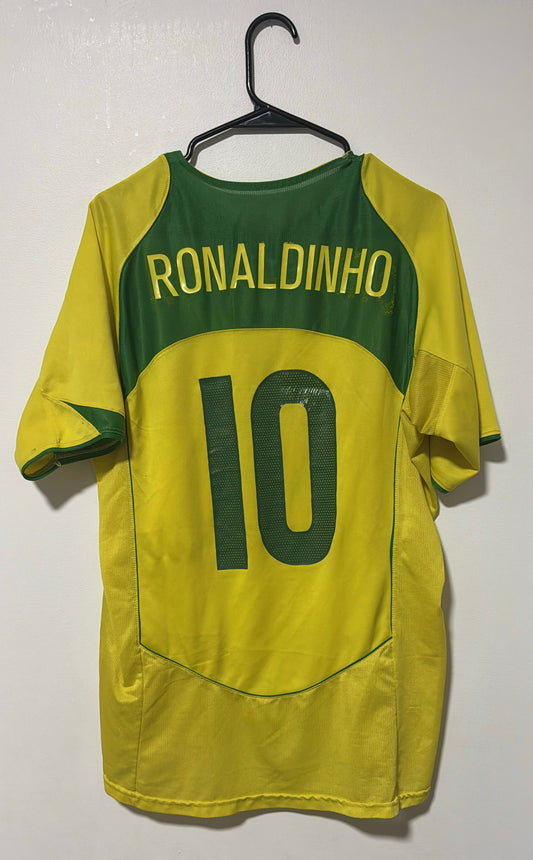 Brazil Home 2004/05 Ronaldinho #10